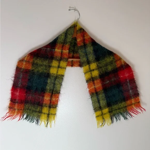 Plaid Wool Scarf - Picture 1 of 6